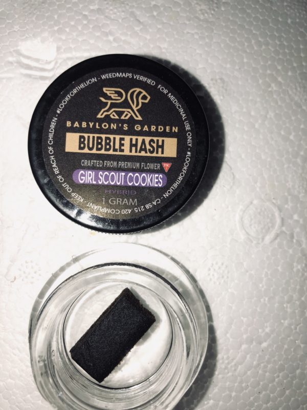 Babylon Garden Girl Scout Cookies 1G Bubble Hash (Hybrid)