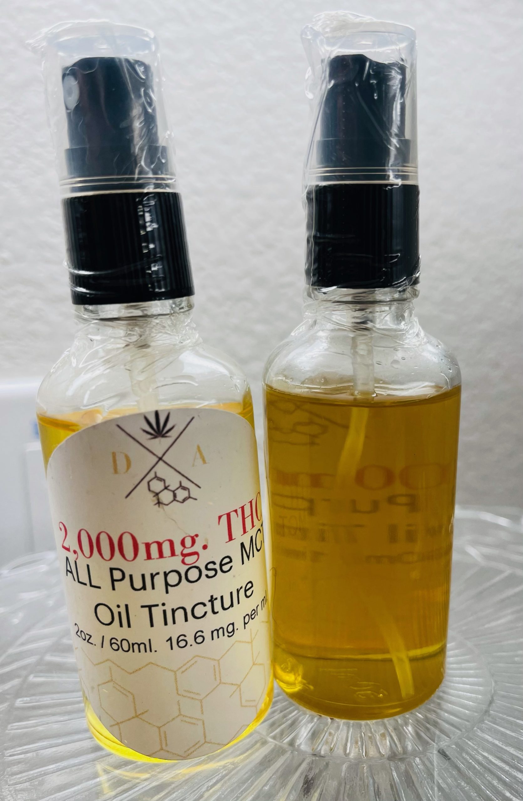 2000mg Organic THC MCT Tincture Oil Spray (Hybrid)
