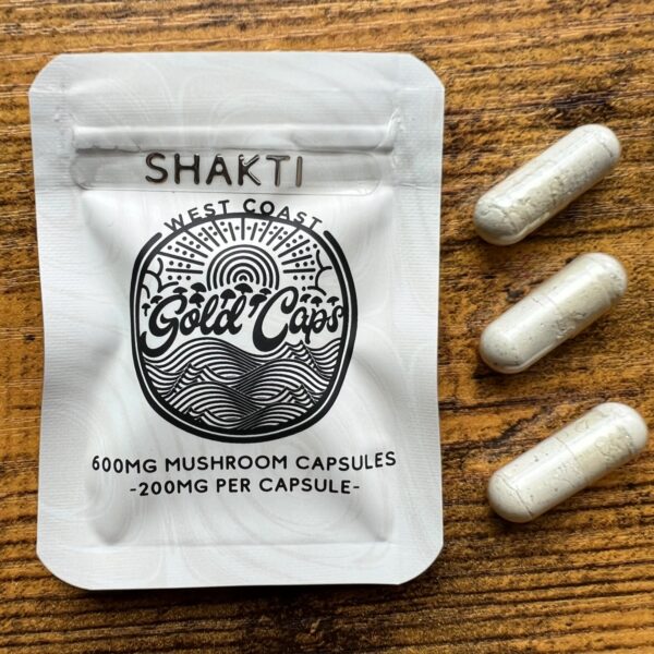 SHAKTI strain 600mg Gold Cap Mushroom Pills